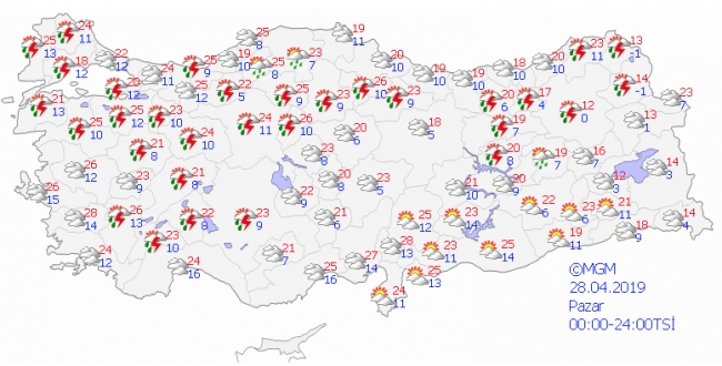 Ülke genelinde sağanak geçişleri bekleniyor